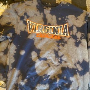 Bleach distressed cavaliers crew neck